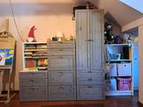 zestaw IKEA szafa, komody, regały do pokoju dziecięcego