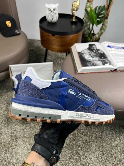 Чоловічі кросівки лакоста Lacoste Elite Active PRM Navy White [41-45]