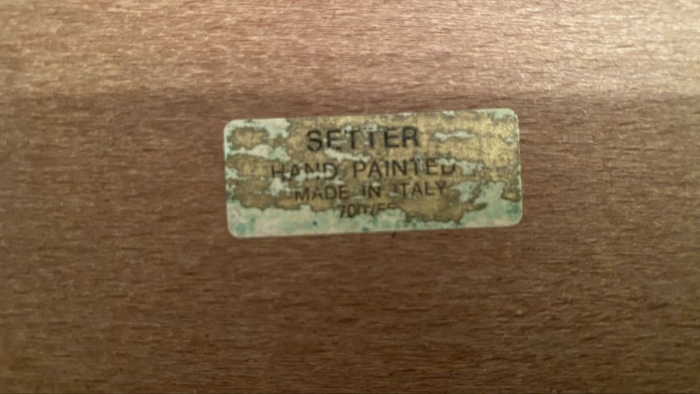 Estatueta de cao raca Setter