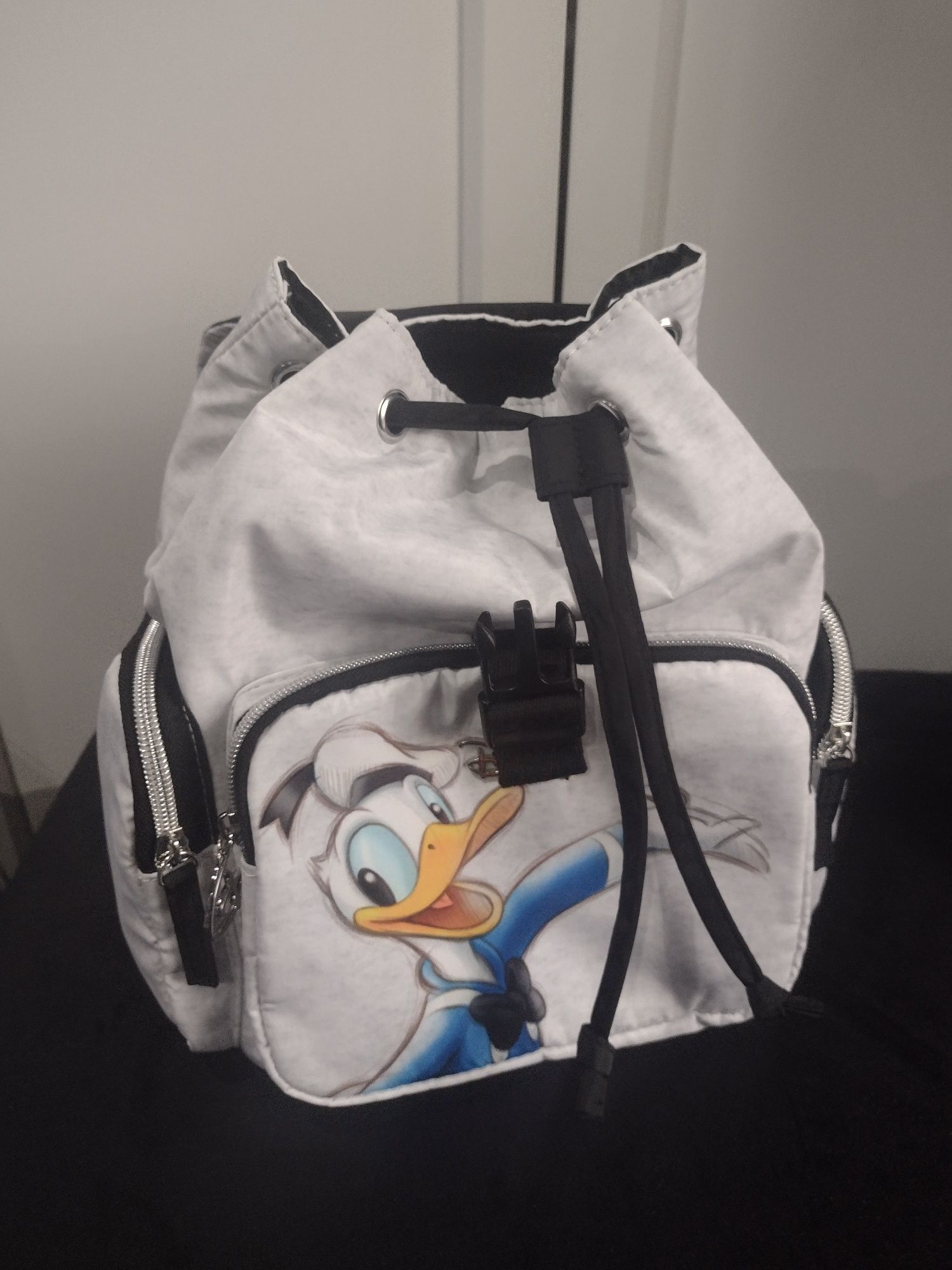 Nowy plecak Disney Kaczor Donald Primark szary melanż prezent lekki