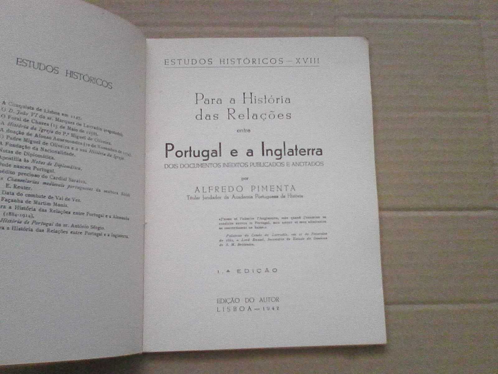 Para a história das relações entre Portugal e a Alemanha /Inglaterra
