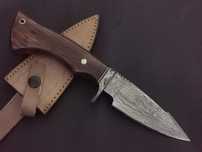 DAMAST nóż myśliwski BOWIE stal damasceńska 26cm. FINKA bushcraft