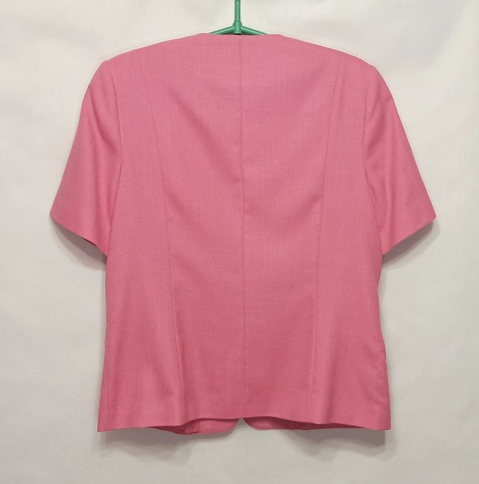 Różowy komplet żakiet spódnica garsonka komplet retro 42 44 XL 2XL