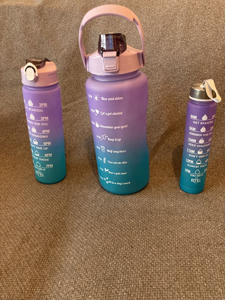 Nowy zestaw 3 butelek / bidony na wodę