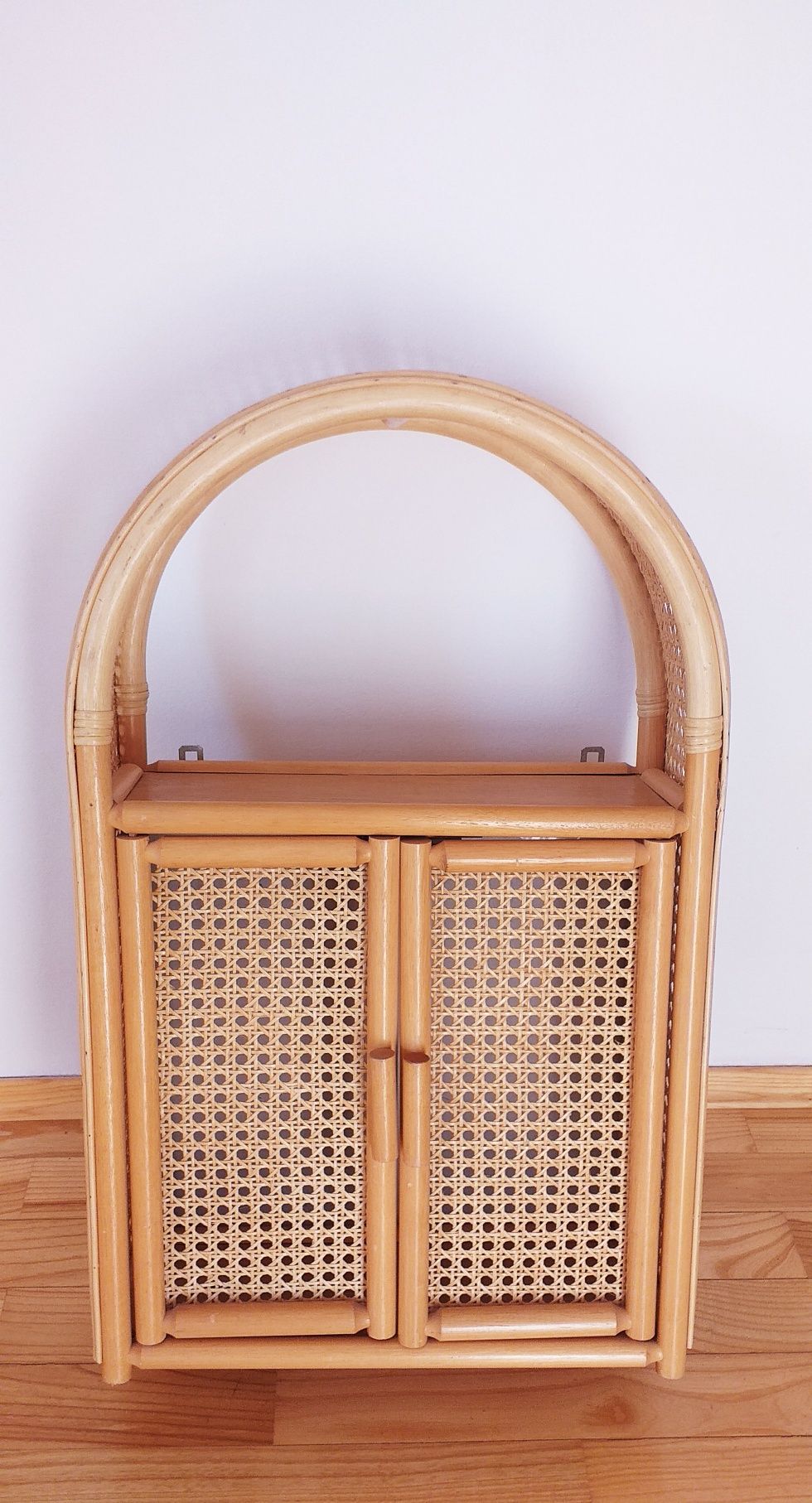 półka rattan peacock szafka rattanowa etażerka wiklina boho