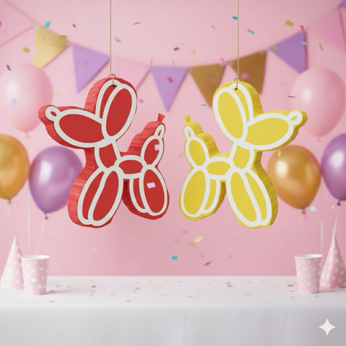 Piniata Piesek na urodziny dziecka Zabawa i dekoracja różne kolory