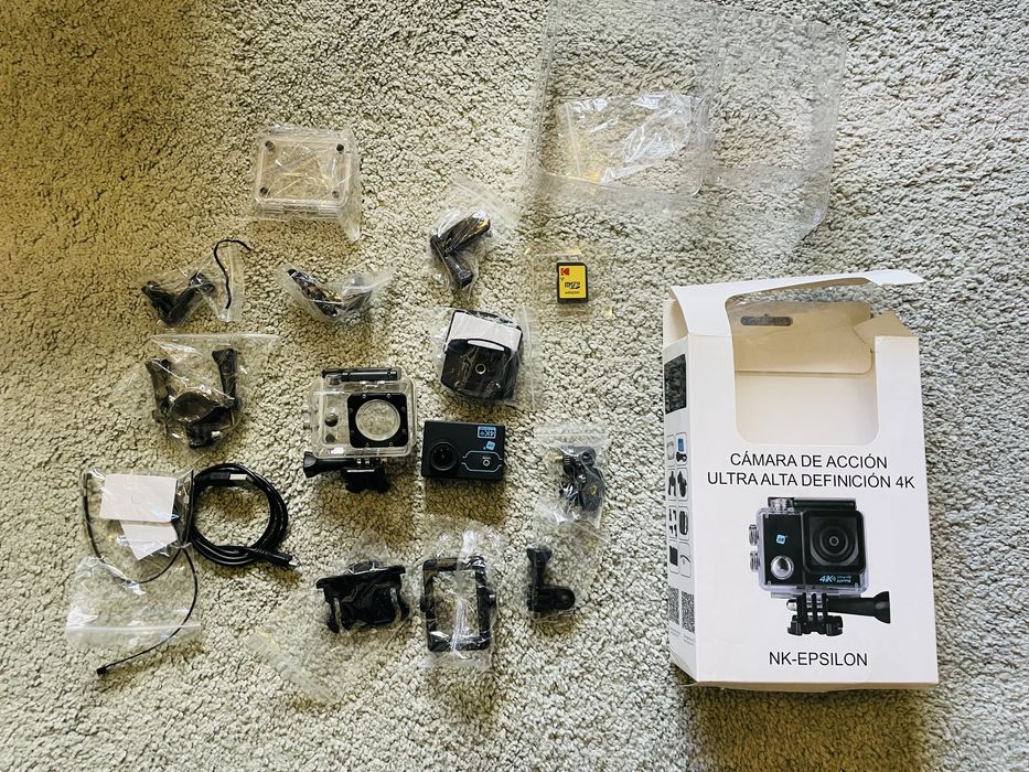 Camera ação 4k nk + SD 32gb + acessorios