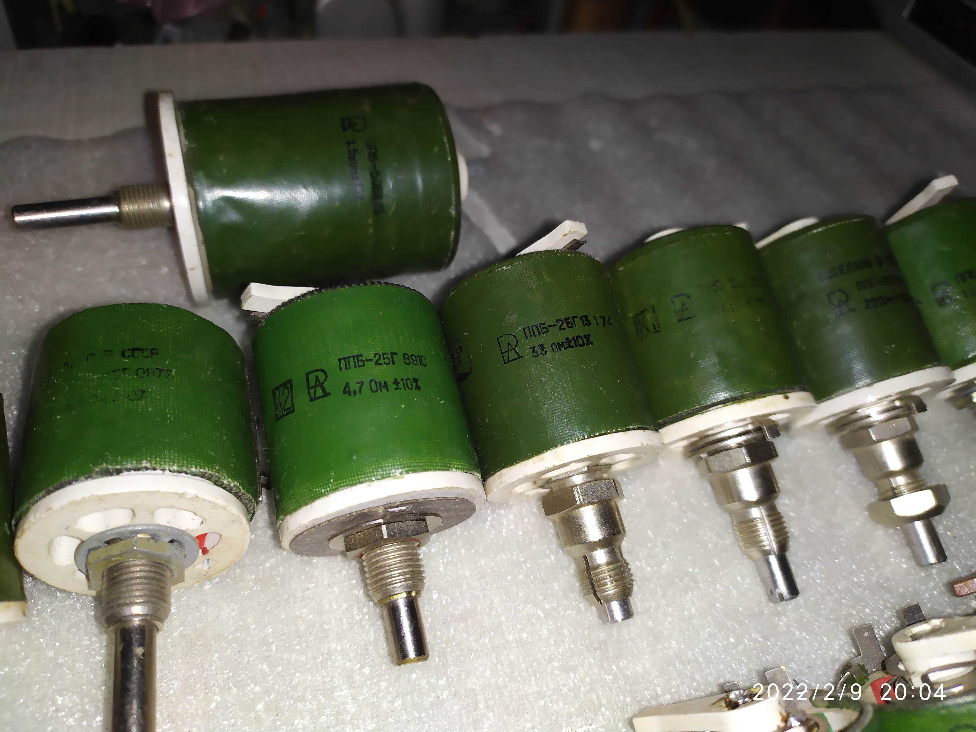 Резисторы переменные проволочные ППБ-15Г, ППБ-25Г, ППБ-50Е
