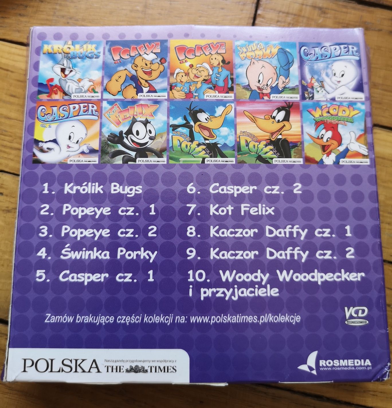 Zestaw 10 płyt z bajkami dla dzieci VCD