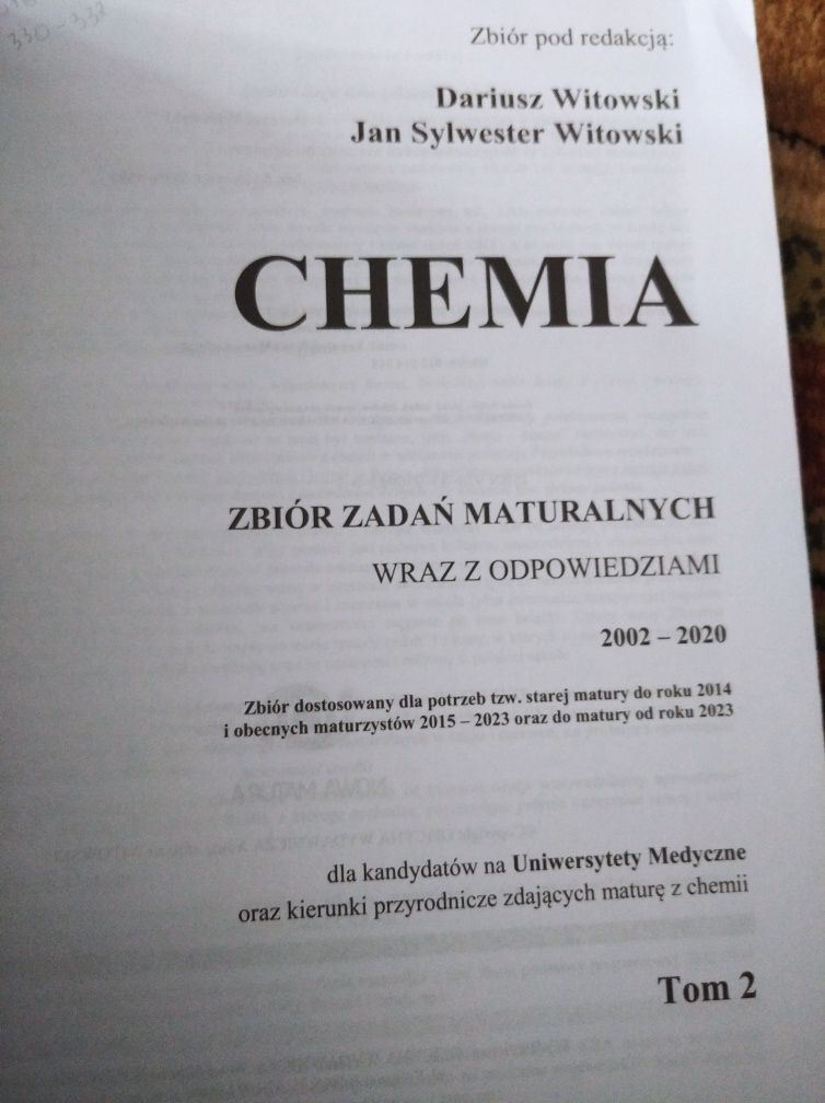 Zbiór zadań 2020 Witowski Chemia 2