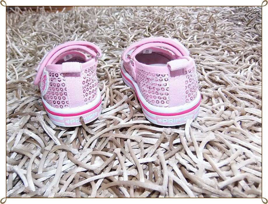 PRIMIGI extra BALERINKI KAPCIE SKÓRA cekiny róż roz. 20_ 12 cm