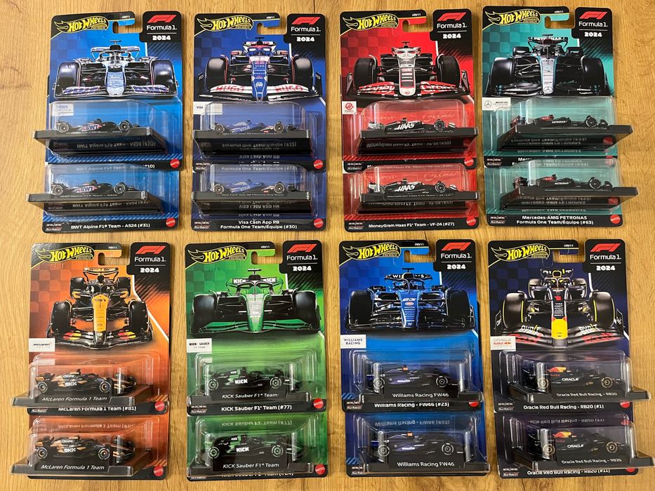 Hot Wheels Formula 1 set 16 sztuk 2024 F1 zestaw