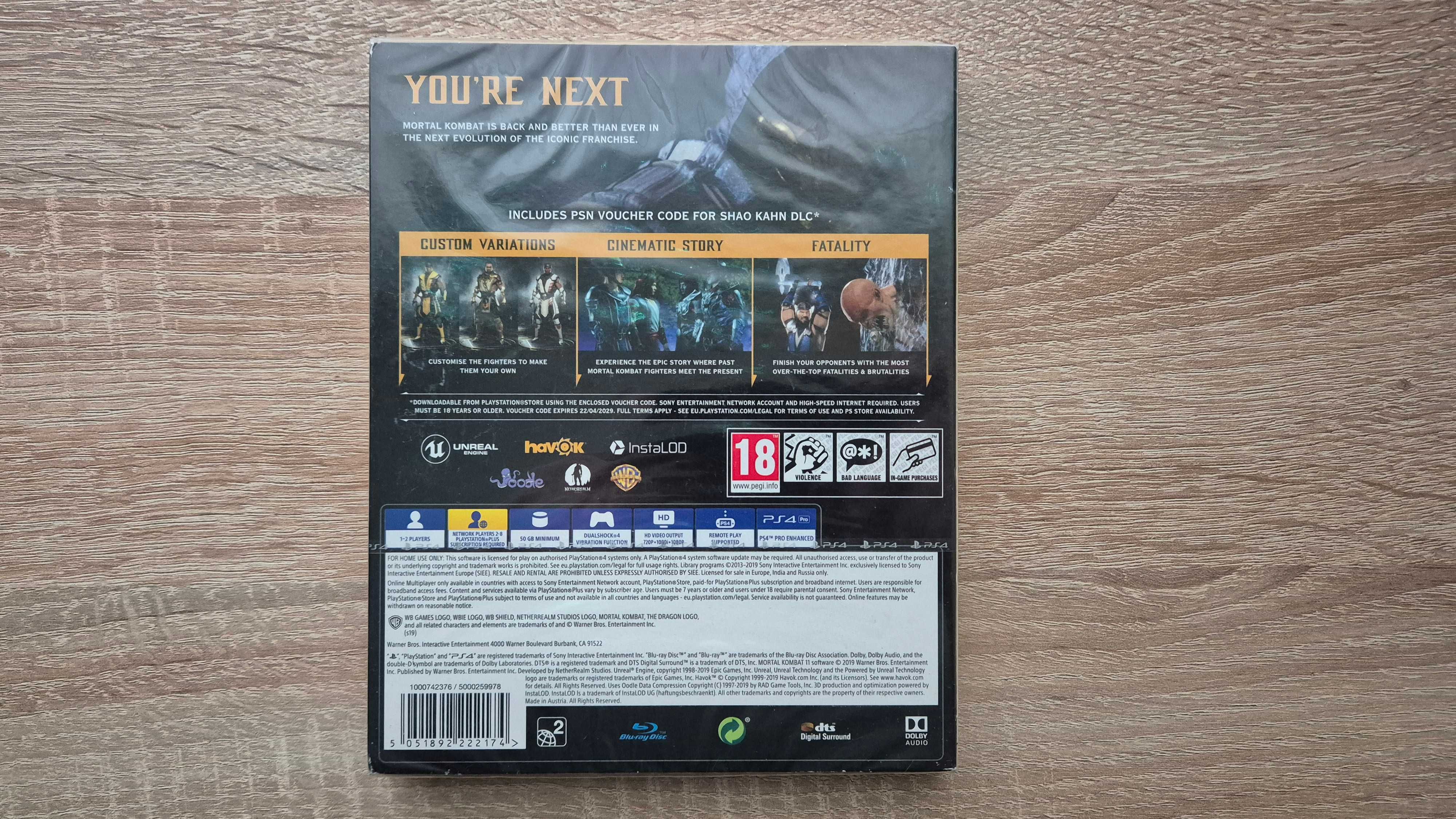 PS4/PS5 Mortal Kombat 11 Steelbook Edition (новий, рос. субтитри)
