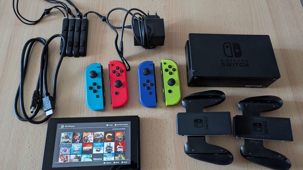 Nintendo switch V2 +карта памяти Kingston 1 TB+установленный мод