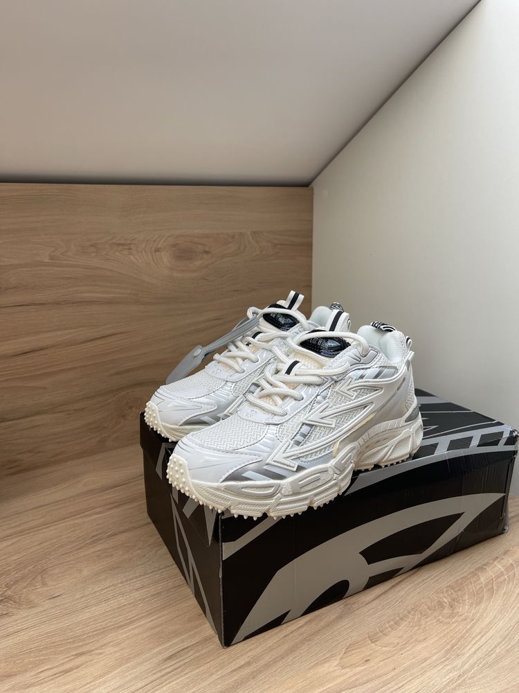 Кросівки Off White Be Right Back × Raf simons, чорно білі