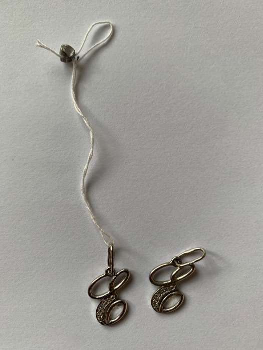 Кулон буква Е серебро