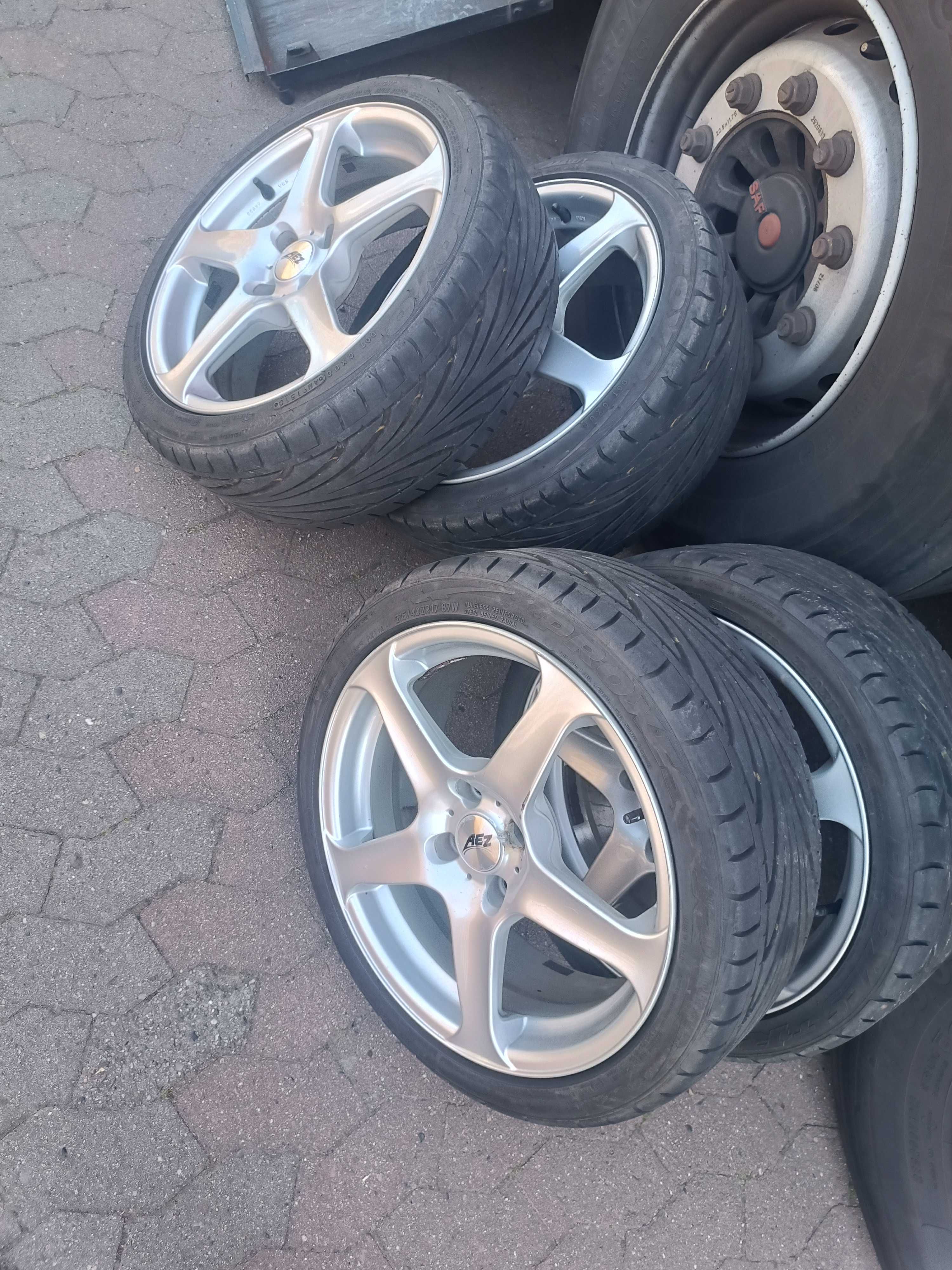 Koła felgi aluminiowe 17 cali 4×108 r17 et 40 opony letnie 215/40 r17