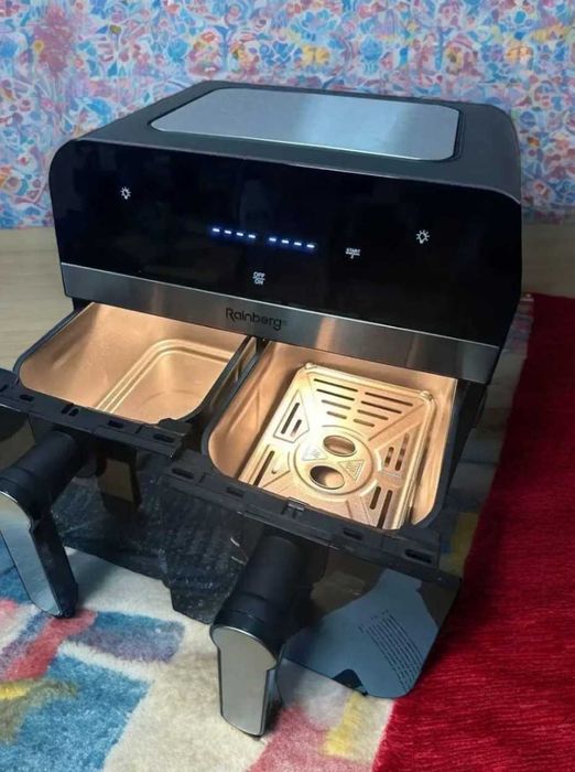 Аерогриль електричний фритюрниця з двома контейнерами 13л