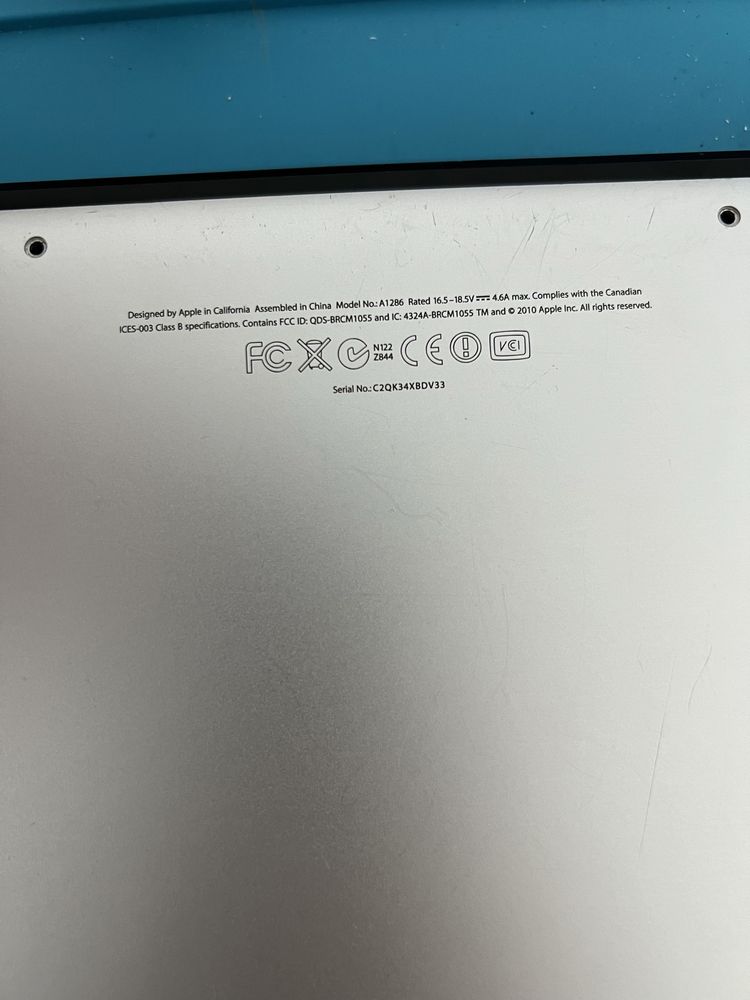 Macbook pro 15 a1286