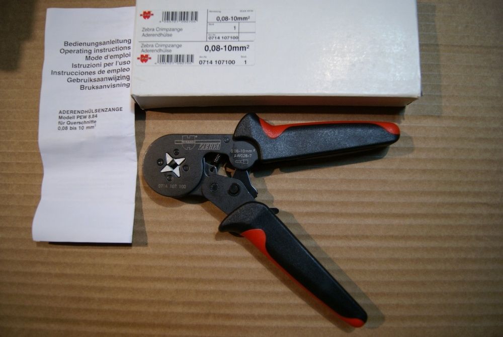 WURTH zaciskarka praska KNIPEX 97-53-04 kabel tulejka szczypce do 10mm