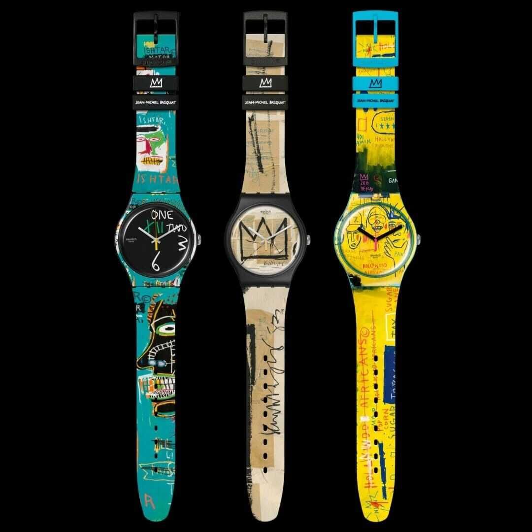 SWATCH 3 Relógios Jean-Michel Basquiat - Caixa Especial Limitada