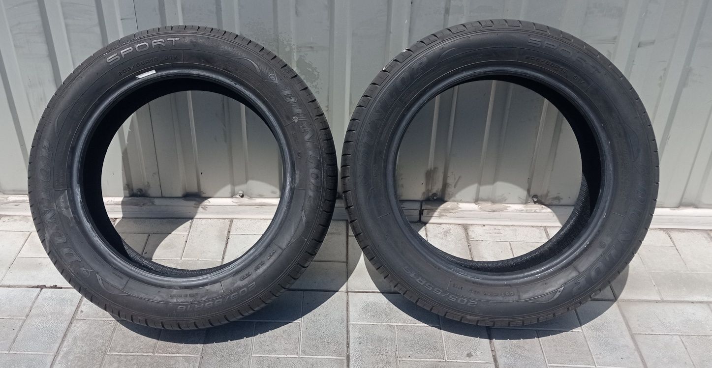 Продам резину 2-ва ската DUNLOP SPORT 205/55 R16