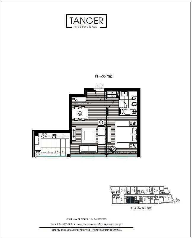 Arrendo T1 c/lugar de garagem junto à Av. da Boavista