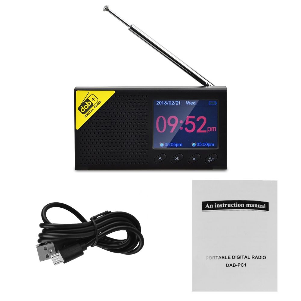 Rádio Digital Portátil FM DAB+ com Bluetooth **NOVO**