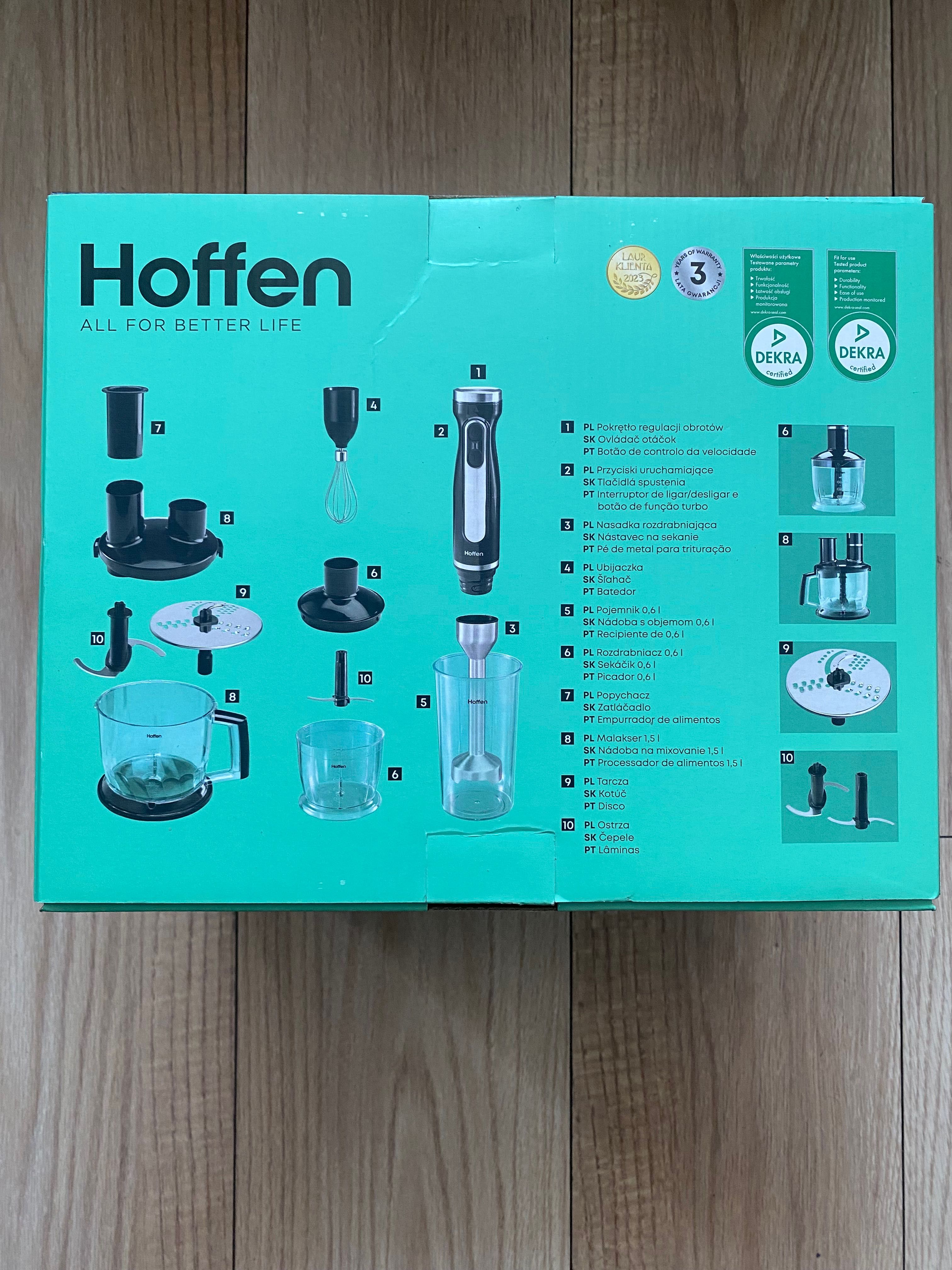 Blender ręczny z malakserem 4w1 Hoffen.