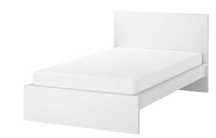 białe łóżko IKEA  (MALM artykuł 402.494.85) x 3 + stelaż żebrowy