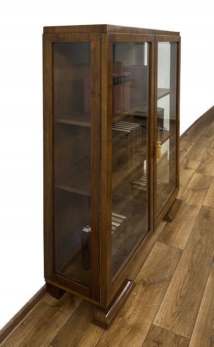 WITRYNA BIBLIOTEKA podręczna ART DECO antyk SZAFKA serwantka