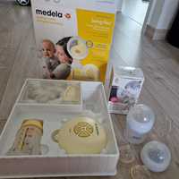 Medela swing flex zestaw plus nowa magiczna butelka i zestaw avent