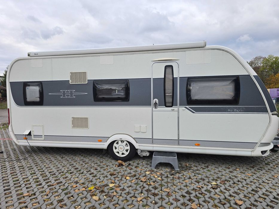 Przyczepa kempingowa HOBBY 545 KMF DeLuxe TRUMA salon polska faktura