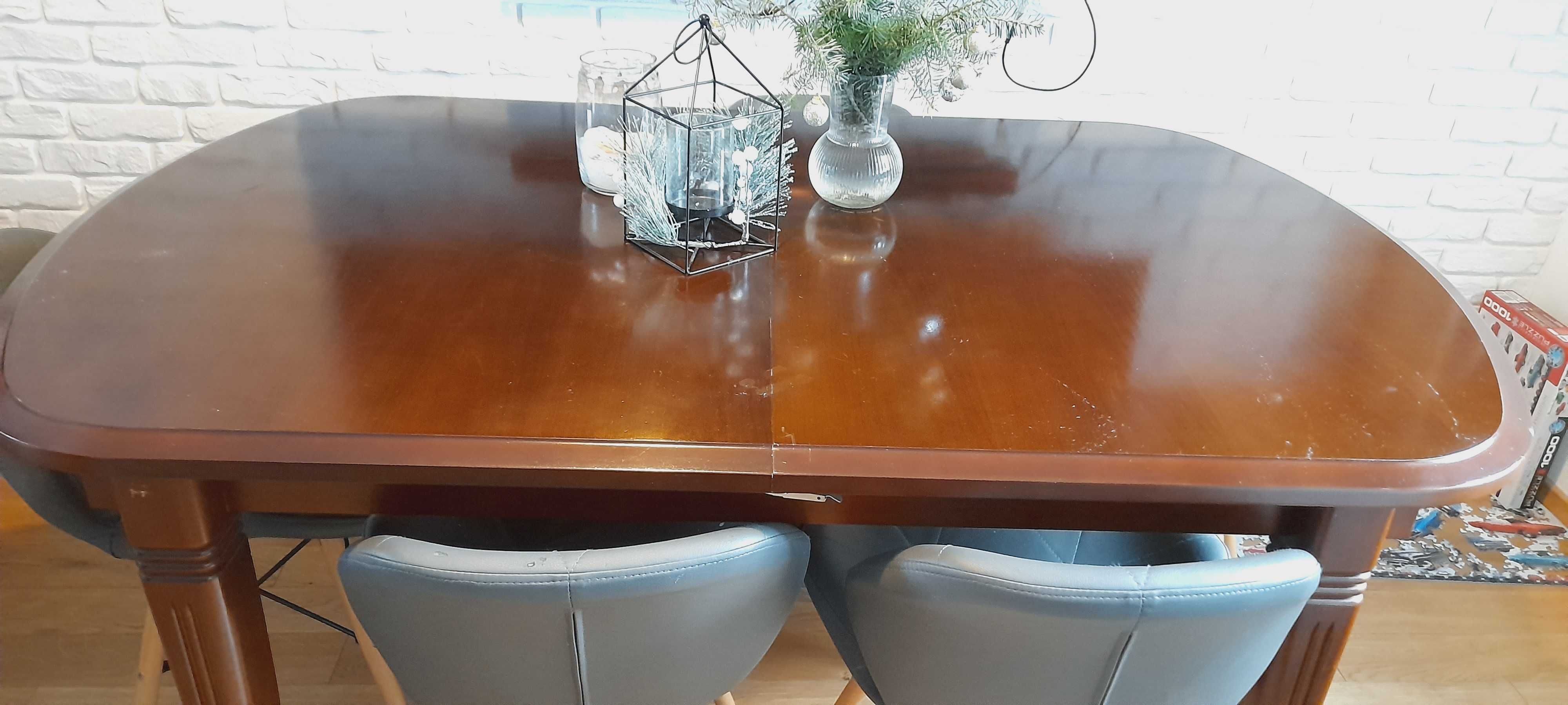 Rozkładany stół drewniany czereśniowy na 10-12 osób