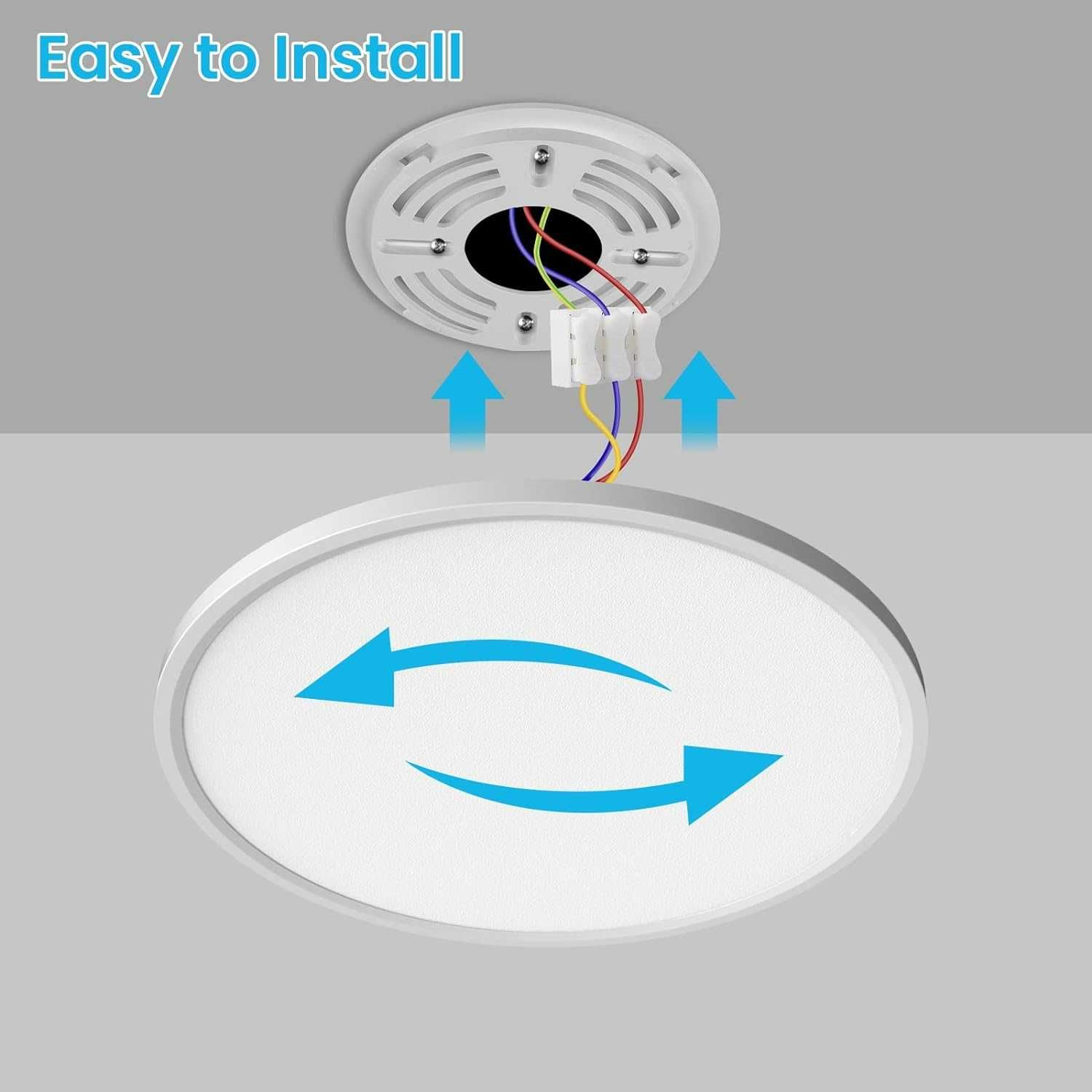 EASY EAGLE Lampa sufitowa LED okrągła biała 6500K 36W 3240 lm 30cm