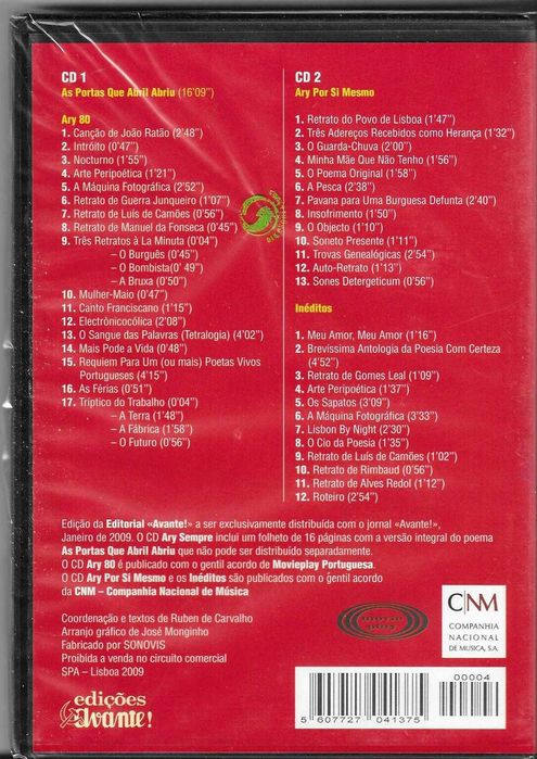 José Carlos Ary dos Santos - Ary Sempre! (2 CD) (novo)
