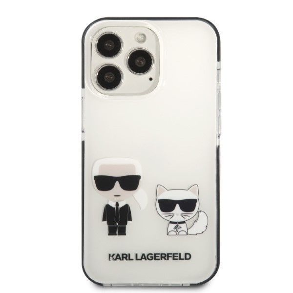 Etui Karl Lagerfeld Karl&Choupette dla iPhone 13 Pro Max - Białe