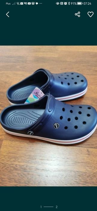 Klapki Męskie Typu Kroksy Lekkie Wygodne Granat Rozmiar 42