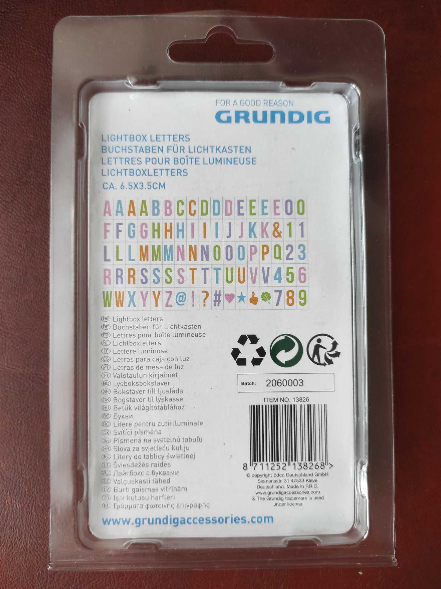 Litery, literki do tablicy świetlnej Grundig NOWE