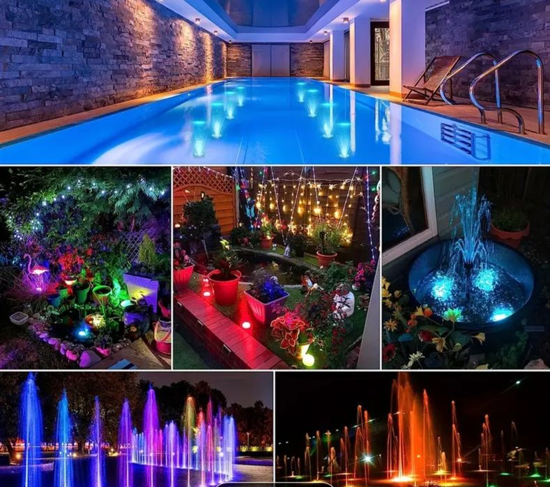 Oświetlenie LED do basenu, jacuzzi, bali, wanny na pilot.