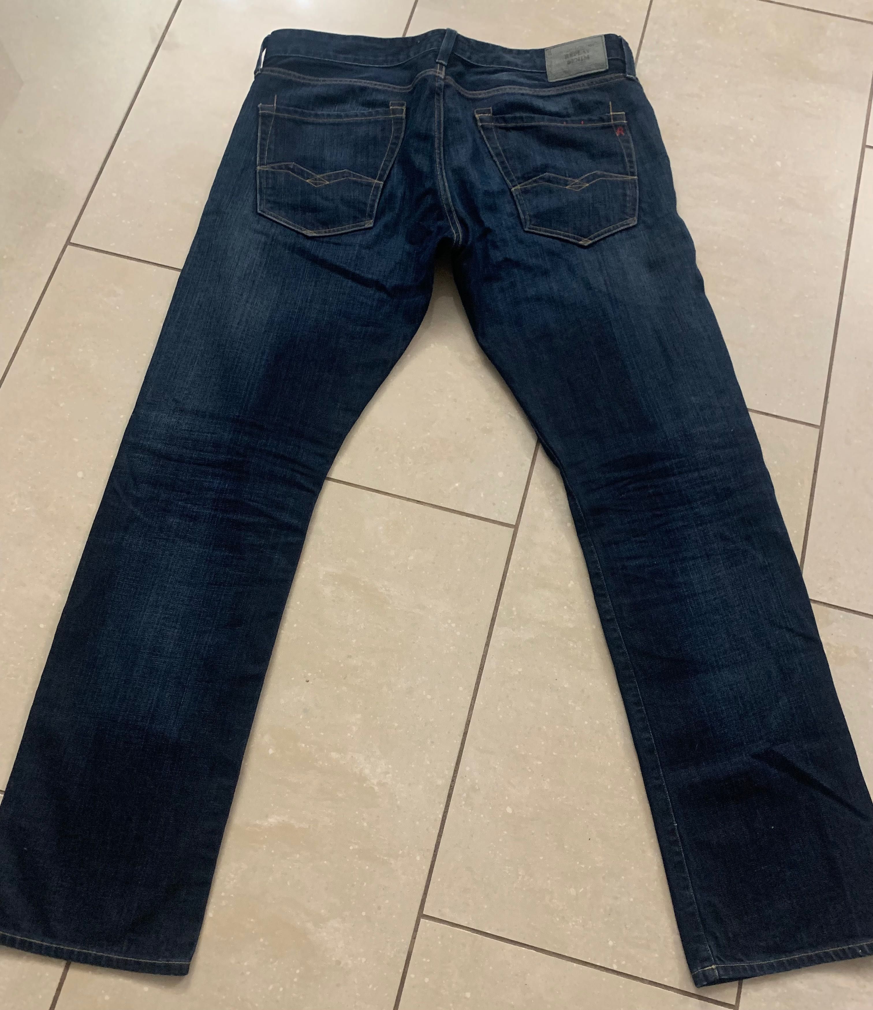 Replay Waitom męskie spodnie jeansy r. XL 36 prosta nogawka,extra stan