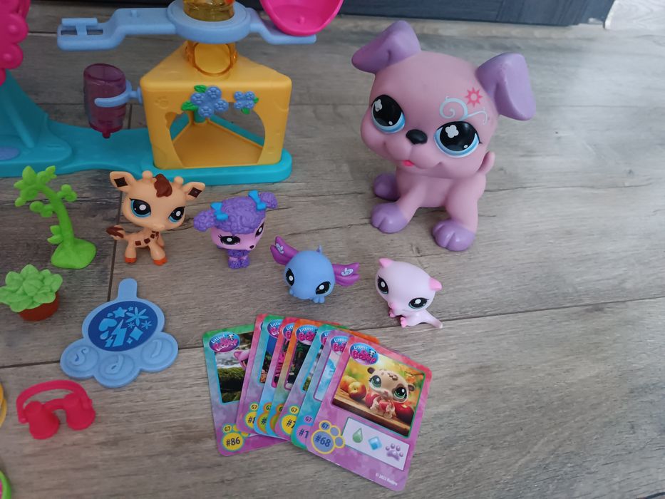 Littlest pet shop 11 zwierzątek + jedno duże fabryka zabawy+safari