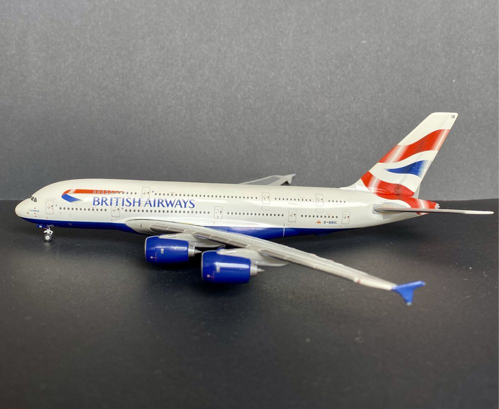 Avião Airbus A380-800 British Airways (escala 1:400)