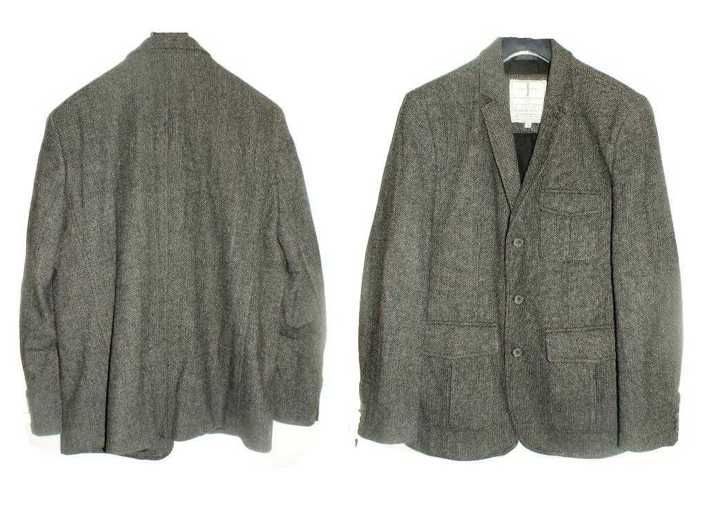 Jasper Conran tweed 60% wełna ciepła marynarka męska vintage 56 XL