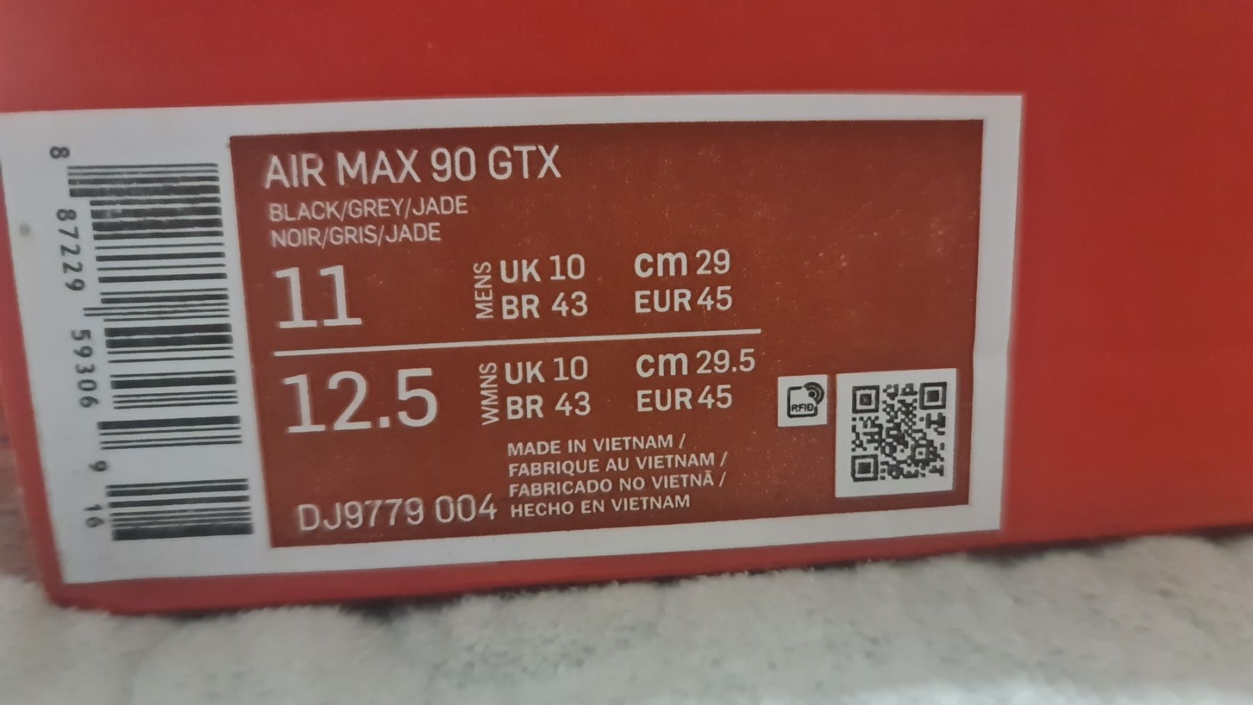 Кроссовки мужские Nike AIR MAX 90 GTX DJ9779-004 р.45