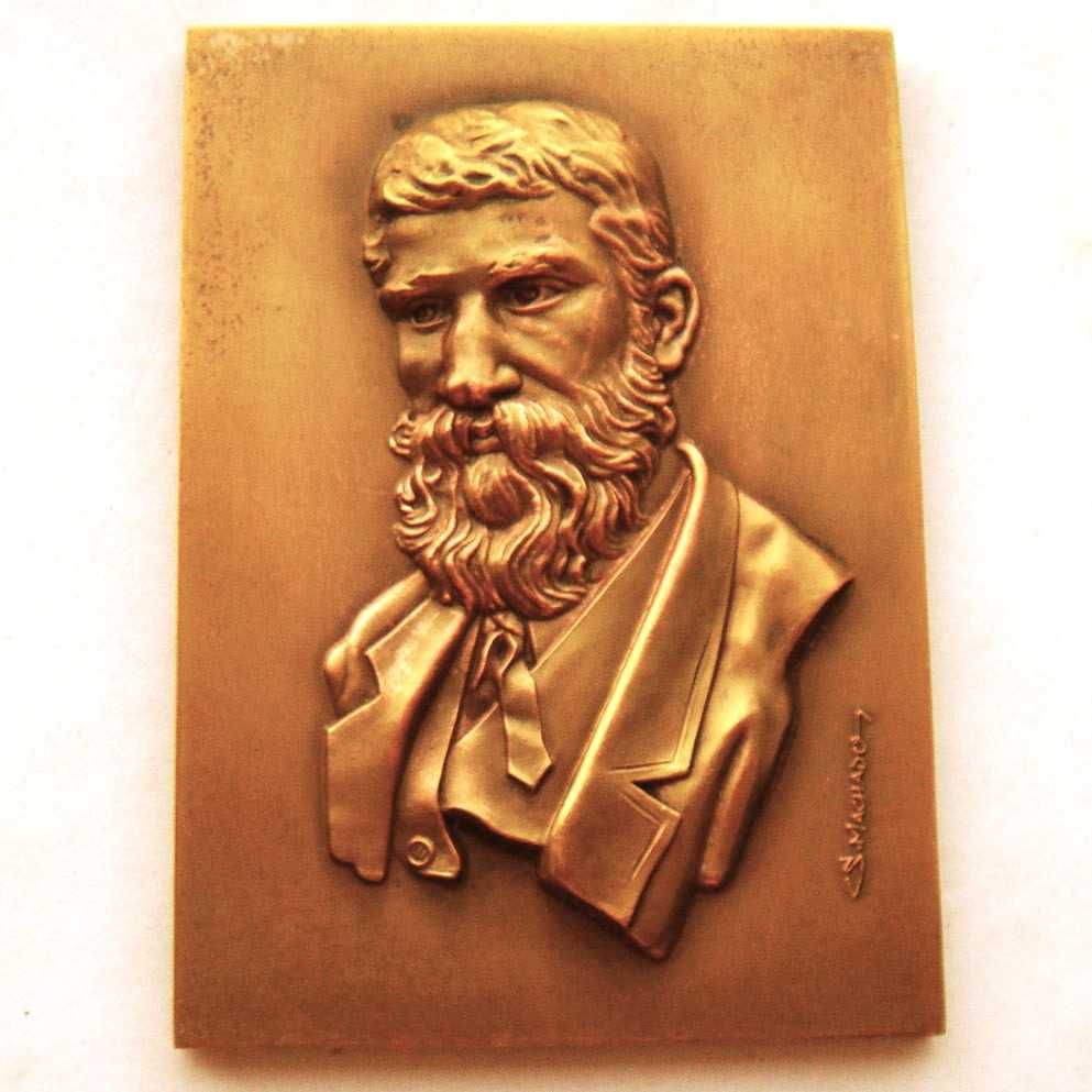 Medalha de Bronze Belas-Artes Escultor Soares dos Reis por S MACHADO
