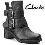 Botki Clarks rozm. 37,5 Pilico Shine Black - nowe, skóra