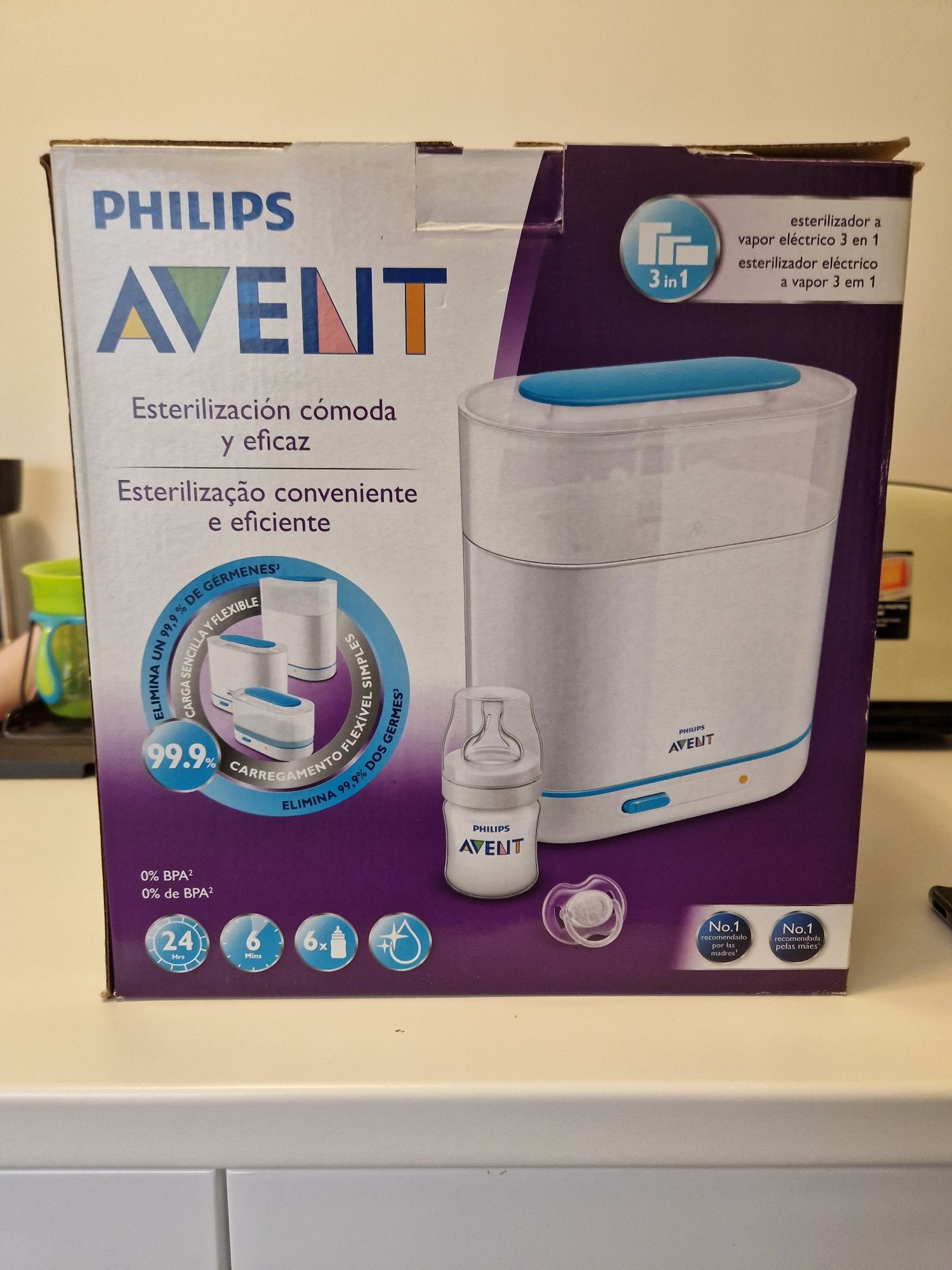 Phillips Avent - Esterilizador Elétrico a Vapor 3 em 1