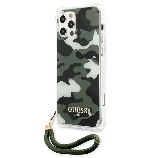 Etui Guess Camouflage iPhone 12/12 Pro Zielony/Khaki