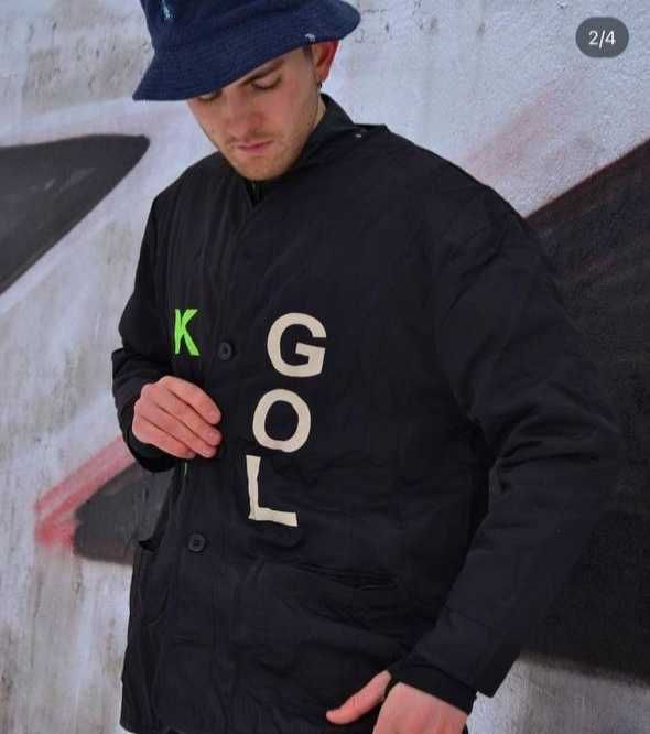 Нейлоновая куртка Kangol Конгол мужская черная оригинал биг лого